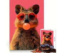Cool Quokka with Sunglasses Jigsaw Puzzles 1000 Pieces for Adults Brain Exercise, Decompress, Family Game, Home Art (50x75cm)