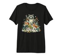 Cool Raccoon Lover Rock Sign Gesture Garbage Trash Raccoon Premium T-Shirt