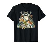 Cool Raccoon Lover Rock Sign Gesture Garbage Trash Raccoon T-Shirt