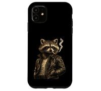 Cool Raccoon Smoking Cigarette Artwork - Classic Retro Rebel Case for iPhone 11