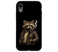 Cool Raccoon Smoking Cigarette Artwork - Classic Retro Rebel Case for iPhone XR