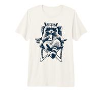 Cool Raccoon Sunglasses Juice Pack Chilling Camping Summer Premium T-Shirt