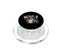 Cool Raccoon with Sunglasses and Numbers 42 7 PopSockets PopGrip for MagSafe