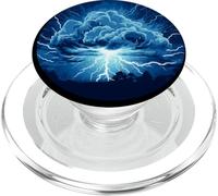 Cool rainy Cloud with Thunderstorm Costume PopSockets PopGrip for MagSafe