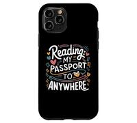cool reading my passport to anywhere book lovers reader art Case for iPhone 11 Pro