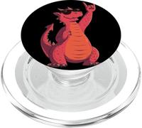 Cool Red Dragon Rock Hand Sign Punk Fantasy Graphic With PopSockets PopGrip for MagSafe