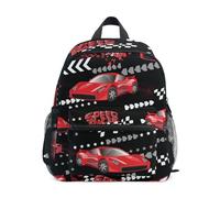 Cool Red Racing Car Toddler Backpack for Boys Kids Backpack Preschool Kindergarten Bookbag Girls Rucksack School Bag 12 Inch