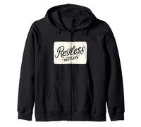 Cool Restless Motto for Boys and Girls Zip Hoodie