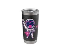 Cool Retro Astronaut Guitar Player Space Theme Design Stainless Steel Insulated Tumbler