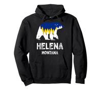 Cool Retro Helena Montana Grizzly Bear MT Vacation Pullover Hoodie