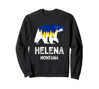 Cool Retro Helena Montana Grizzly Bear MT Vacation Sweatshirt