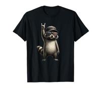 Cool Retro Racoon With Cap US Flag Sunglasses Raccoon Lover T-Shirt