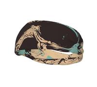 Cool Retro Skull Graphics Printed Sports Headband, Athletic Sweatbands with Wide Comfort Fit Stretchy Breathable Fabric for Gym Yoga Running Tennis Basketball