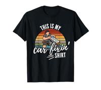 Cool Retro This Is My Car Mechanic T-shirt Mens Car Fixing T-Shirt