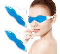 Cool Reusable Cold Eye Mask for Hot/Cold Treatment. Relieve Eye Strain, Swelling, Redness & Puffy Eyes. Minimises Dark Circles & Fine Lines. Recovery Surgery Useful. 2 Packs (Blue)