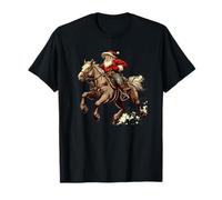 Cool Riding Santa Claus Loves Horses and Christmas T-Shirt