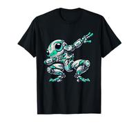 Cool Robot Frog Astronaut Dabbing Cartoon Mech T-Shirt