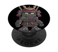 Cool Robot in Samurai Armor Costume PopSockets Adhesive PopGrip