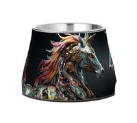 Cool Robot Unicorn Pet Bowl Non Slip Anti Skid Dog Bowls Stainless Steel Stackable Food Puppy Bowl Dishes