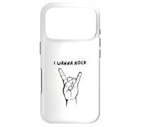COOL ROCK AND ROLL TSHIRT. I WANNA ROCK I WANT TO ROCK MUSIC Case for iPhone 17 Pro