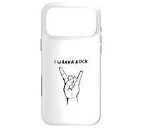 COOL ROCK AND ROLL TSHIRT. I WANNA ROCK I WANT TO ROCK MUSIC Case for iPhone 17 Pro Max