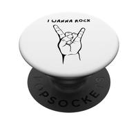 COOL ROCK AND ROLL TSHIRT. I WANNA ROCK I WANT TO ROCK MUSIC PopSockets Adhesive PopGrip