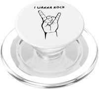 COOL ROCK AND ROLL TSHIRT. I WANNA ROCK I WANT TO ROCK MUSIC PopSockets PopGrip for MagSafe