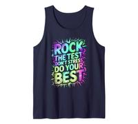 Cool Rock THE Test DO Your Best Teacher ELA Crew Science Tank Top