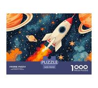 Cool Rocket1000Piece JigsawPuzzleVehicles KidsforAdult Challenging LargePiecePuzzles Age12+byth Challenging The Impossible Difficult Game Uncover The Puzzle 70x50cm/1000pcs
