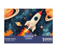Cool Rocket1000Piece JigsawPuzzleVehicles KidsforAdult Challenging LargePiecePuzzles Age12+byth Challenging The Impossible Difficult Game Uncover The Puzzle 38x26cm/1000pcs