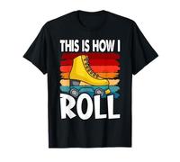 Cool Roller Skate For Men Women Speed Skating Inline Skate T-Shirt