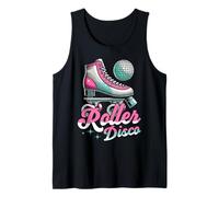 Cool Roller Skating Skate Girl 1970s Retro Roller Disco Tank Top