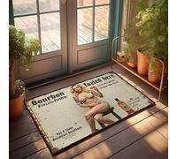 Cool Room Accessories For Teens Boys Bourbon Fueled Firefly: A Vintage Pin-Up Celebration Doormat Outdoor Paw Mat Gifts For Home Decor(65X90CM)