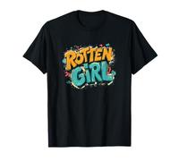 Cool Rotten Girl in Graffiti Style T-Shirt