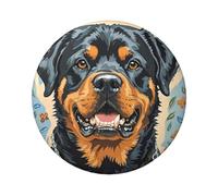 Cool Rottweiler Dog Art Button Pins 12 Pcs, 2.4 Inch Round Button Badges Metal Personalized Picture Photo Pin Buttons Kit For Craft Supplies Christmas Diy Party Projects
