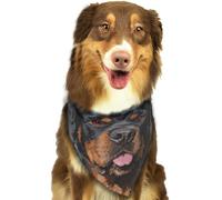 Cool Rottweiler Dog Art Dog Bandanas Adjustable Kerchief Triangle Bibs Scarf Washable Soft Pet Bandanas for Medium Large Puppy Cats Pet Costume Accessories Decoration