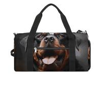 Cool Rottweiler Dog Art Gym Bag Travel Duffel Bags for Men Women Large Weekender Bags Carry On Overnight Duffle Bag with Shoe Compartment for Workout, style, One Size