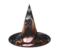 Cool Rottweiler Dog Art Halloween Witch Hats 1, Witches Hat Mens Womens Floating Hats Costume Accessories Indoor Outdoor Halloween Decorations For Porch Yard Indoor Outdoor Decor Party Supplies