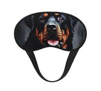 Cool Rottweiler Dog Art Sleep Mask for Side Sleeper, Blackout Eye Mask for Women Men, Zero Pressure Sleeping Masks Soft Breathable Eye Cover Comfortable Blindfold Eyeshade for Night Sleep