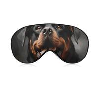 Cool Rottweiler Dog Art Sleep Mask for Women Men, Soft Eye Mask with Adjustable Strap for Sleeping, Light Blocking Travel Blindfold for Nap Comfortable Eye Cover for Home Office