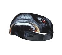 Cool Rottweiler Dog Art Sports Sweatband Head Bands for Women Men, Lightweight Breathable Non Slip Workout Headbands Hairband for Fitness Running Cycling Hiking Yoga