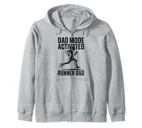 Cool Runner Dad Running Lover Sports Athletic Daddy Men Zip Hoodie