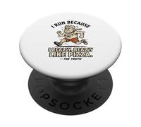 Cool Runner Ironic Quote Suffer Pizza PopSockets Adhesive PopGrip