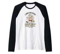 Cool Runner Ironic Quote Suffer Pizza Raglan Baseball Tee