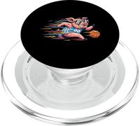 Cool Running Pig Basketball Player 00 Jersey PopSockets PopGrip for MagSafe