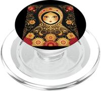 Cool Russian Matryoshka doll face PopSockets PopGrip for MagSafe