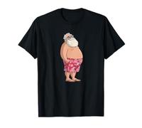 Cool Santa Claus in Shorts for Vacation and Holidays Lovers T-Shirt