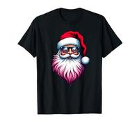 Cool Santa in Sunglasses Christmas Modern Holiday Art Tee T-Shirt