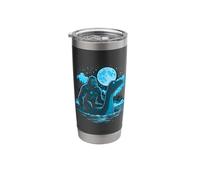 Cool Sasquatch Riding Loch Ness Monster Moon Cryptid Stainless Steel Insulated Tumbler