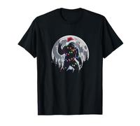 Cool Sasquatch Rock Hand Festive Lights T-Shirt